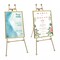 2PCS Easel Stands Floor Mount Golden Wedding Easel Stand For Wedding Party